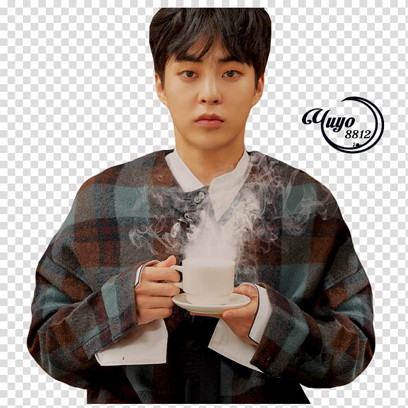 EXO UNIVERSE, man holding coffee cup transparent background PNG clipart