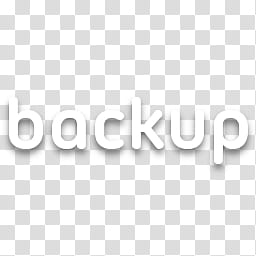 Ubuntu Dock Icons, backup, black background with backup text overlay transparent background PNG clipart