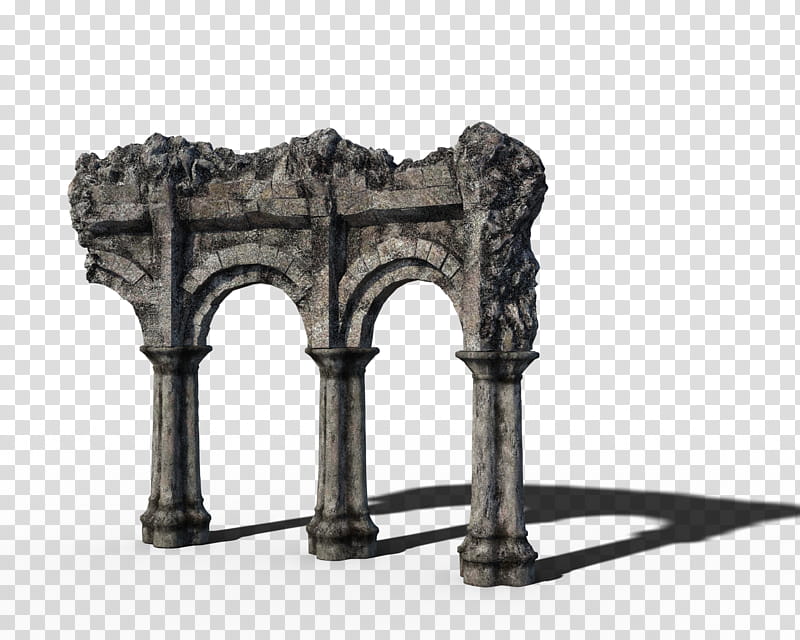 Free Old Arch Ruins, gray concrete ruin building illustration transparent background PNG clipart