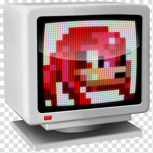 Sonic the Hedgehog Icons, Monitor, Knuckles, white CRT computer monitor art transparent background PNG clipart