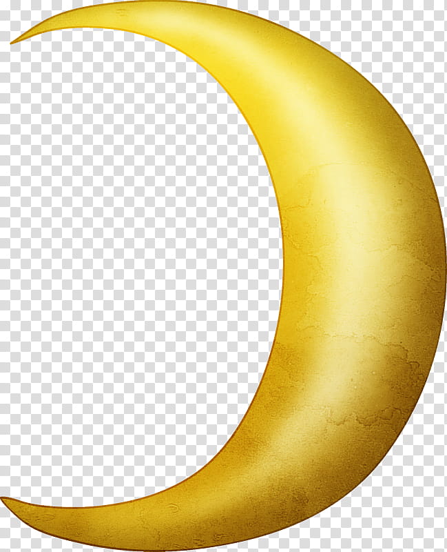 Yellow crescent moon isolated on transparent background PNG - Similar PNG