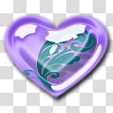 Glass Hearts Pastel Pearl, purple and green heart art transparent background PNG clipart