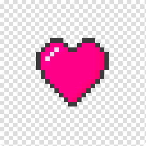OO KAWAII PIXEL, pink heart transparent background PNG clipart