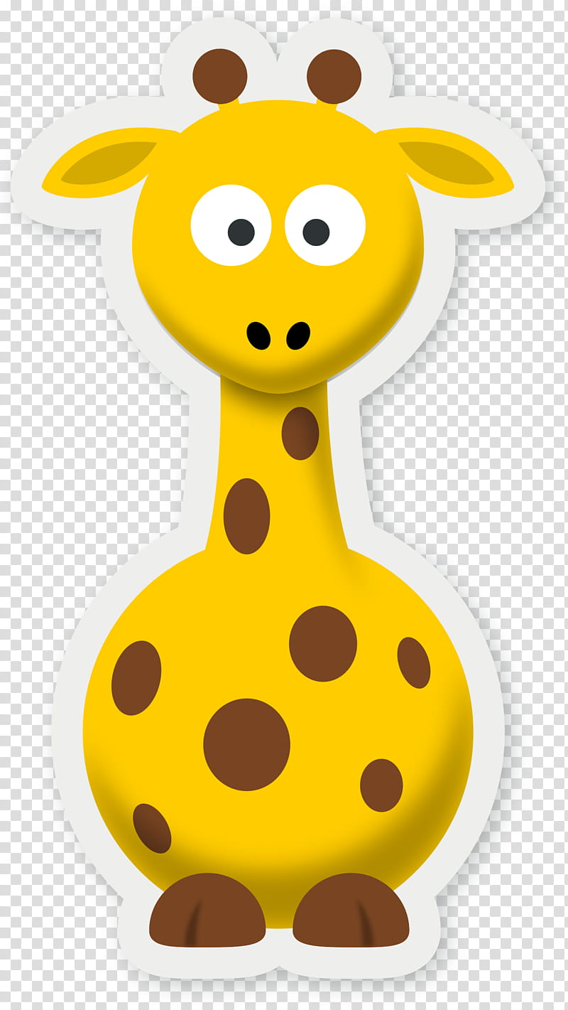 Emoticon, Yellow, Giraffe, Giraffidae, Cartoon, Smile, Happy transparent background PNG clipart