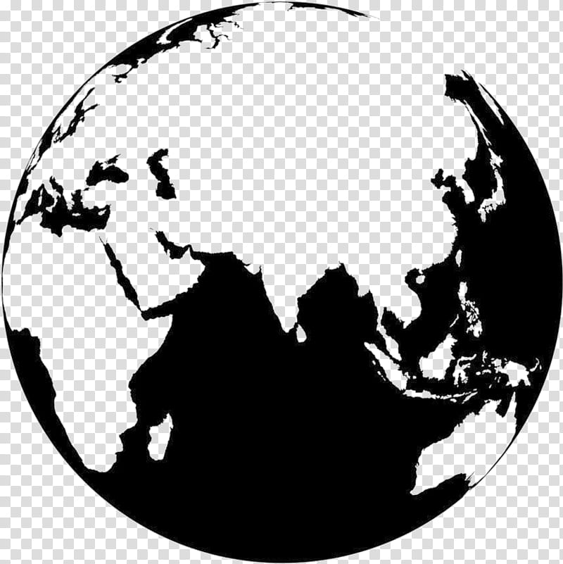 Earth Cartoon Drawing, Silhouette, World, Globe, Circle, Blackandwhite, Sticker, Sphere transparent background PNG clipart