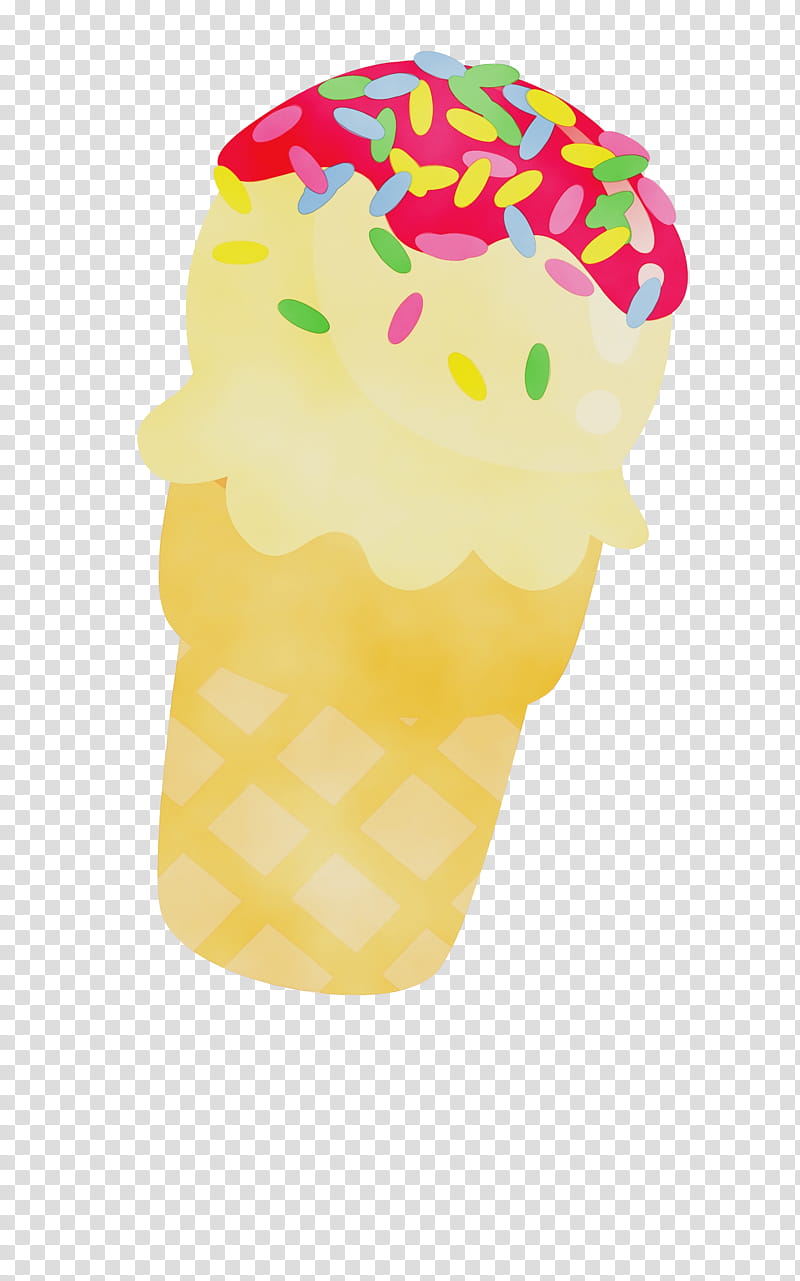 Ice Cream Cone, Watercolor, Paint, Wet Ink, Ice Cream Cones, Sundae, Ice Cream Parlor, Apple Pie transparent background PNG clipart