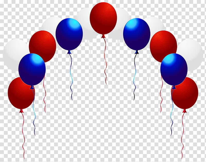 Fourth Of July, 4th Of July , Happy 4th Of July, Independence Day, Celebration, Balloon, Red White Blue Balloons, Balloon Arch transparent background PNG clipart