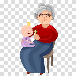 Child, Grandchild, Animation, Old Age, Cartoon, Grandparent, Infant, Mother  transparent background PNG clipart | HiClipart