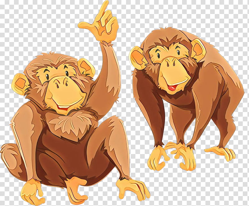 Monkey, Lion, Wolf, Cuteness, Cartoon, Animal, Common Chimpanzee, Old World Monkey transparent background PNG clipart