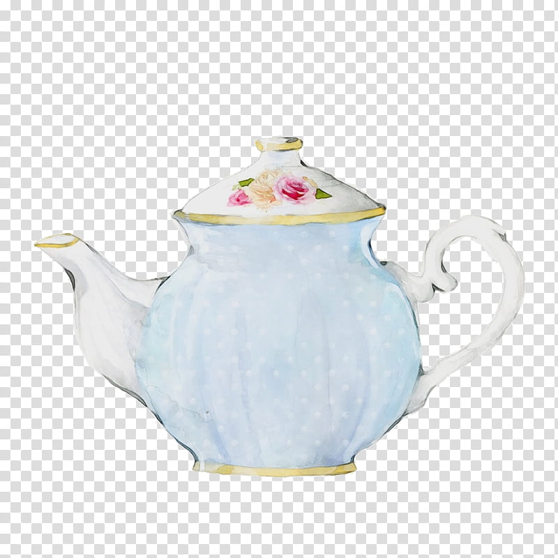 teapot kettle dishware lid porcelain, Watercolor, Paint, Wet Ink, Tableware, Serveware, Pink, Ceramic transparent background PNG clipart