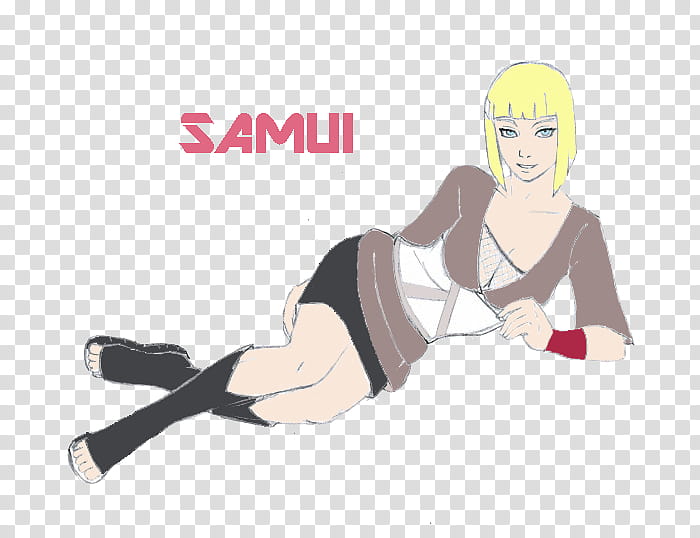 Naruto: Samui&#;s Sexy Pose, woman lying sideways illustration transparent background PNG clipart