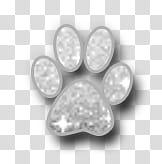 Huellas Glitter, gray paw transparent background PNG clipart