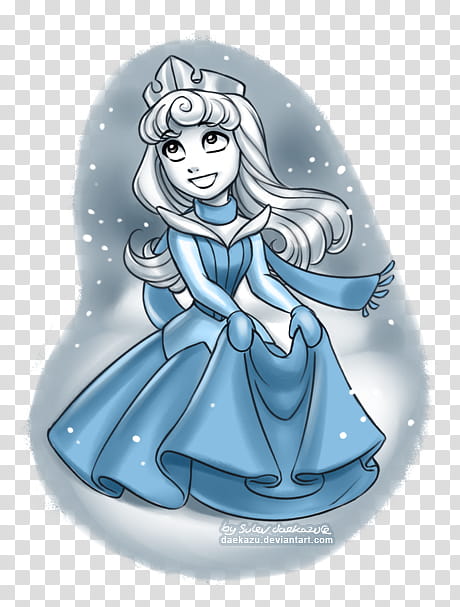 Winter Aurora, girl wearing dress illustration transparent background PNG clipart