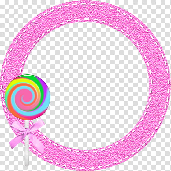 round pink frame transparent background PNG clipart