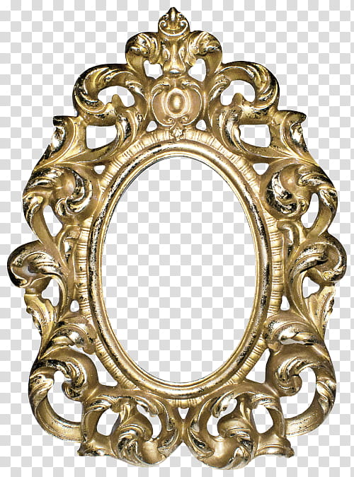 Background Gold Frame, Mirror, Poster, Frames, Motif, Brass, Metal, Oval transparent background PNG clipart