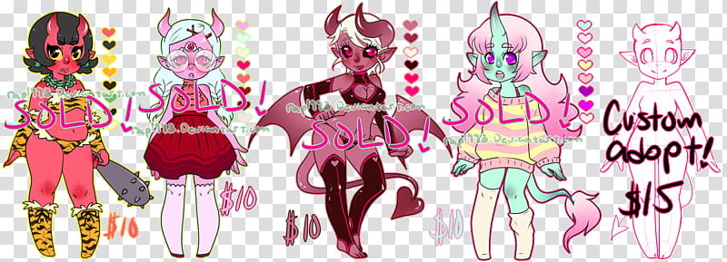 Monster Girl Adoptables CLOSED! transparent background PNG clipart