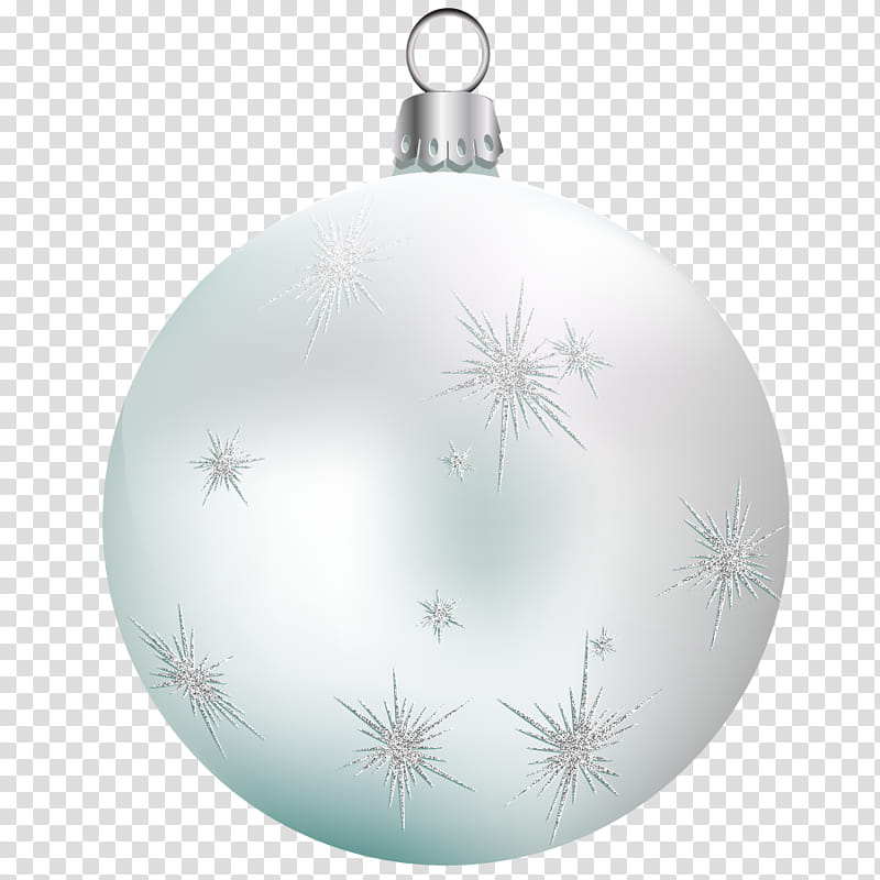 Xmas Balls on , silver Christmas bauble transparent background PNG clipart
