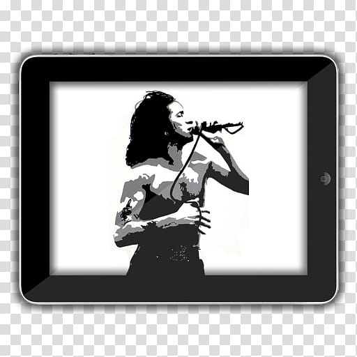 Music Icon , AC-DC Bon Scott transparent background PNG clipart