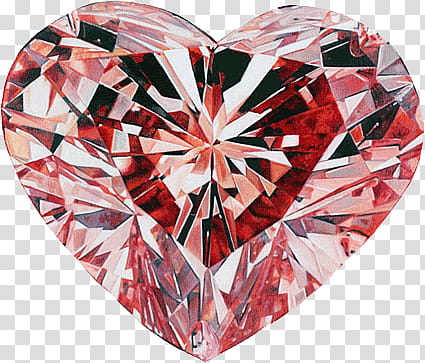 Diamonds Gems, red heart gemstone art transparent background PNG clipart