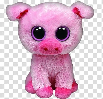 pink pig plush toy transparent background PNG clipart