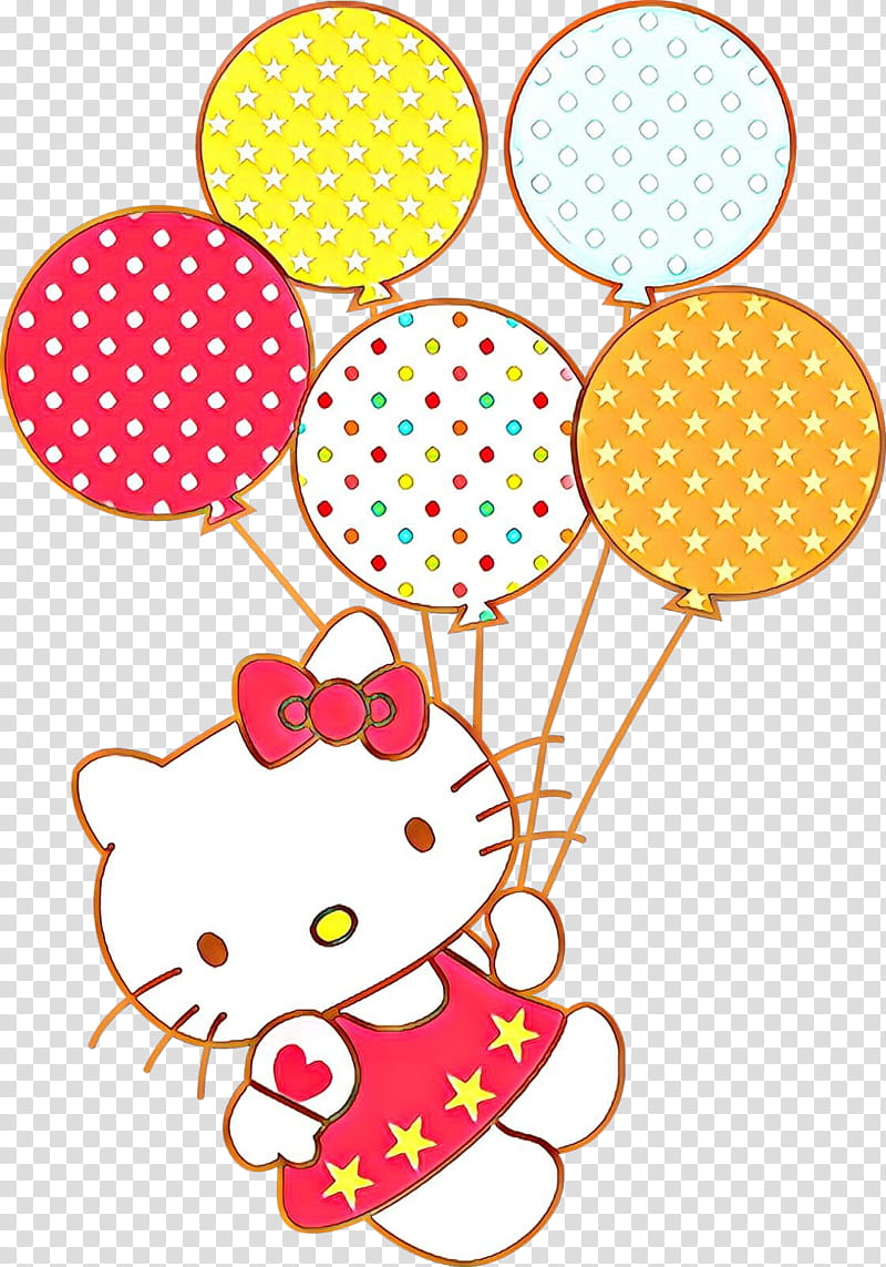 Hello Kitty Happy Birthday, Happy Birthday Hello Kitty, Balloon, Birthday
, Drawing, Polka Dot transparent background PNG clipart