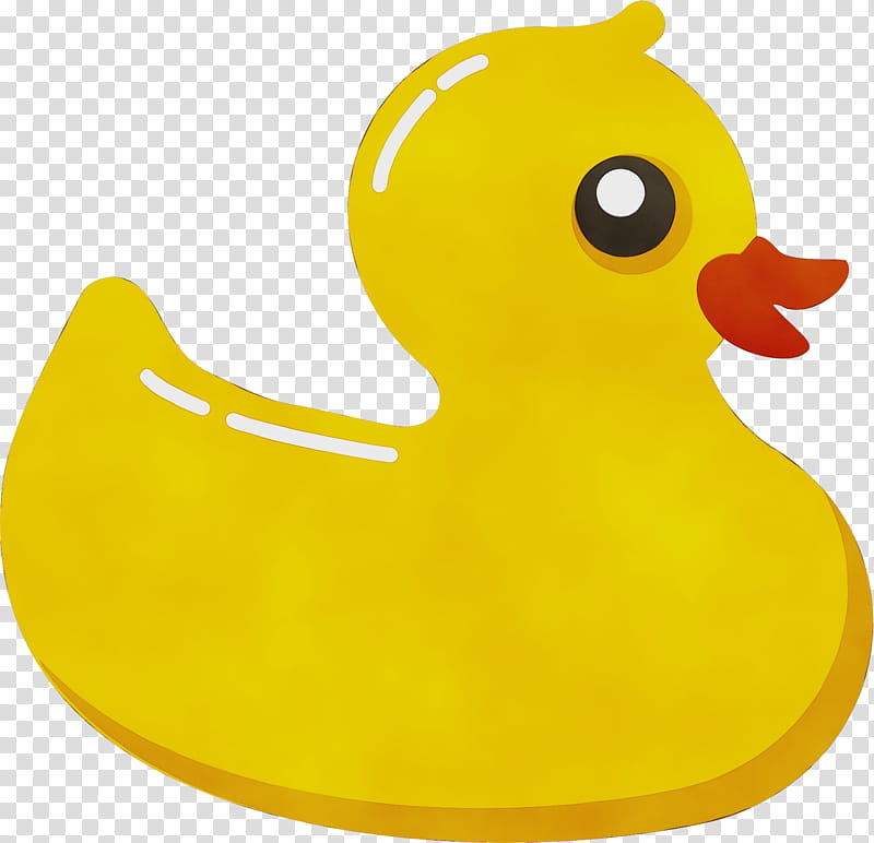 rubber ducky bath toy toy yellow duck, Watercolor, Paint, Wet Ink, Bird, Ducks Geese And Swans, Water Bird, Beak transparent background PNG clipart