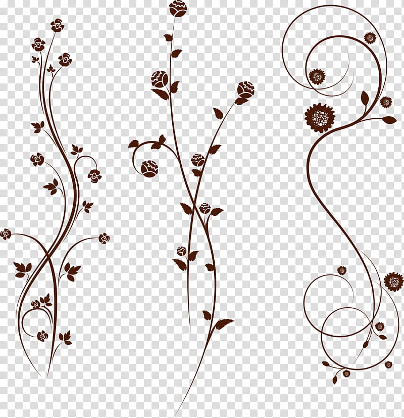 Floral Plant, Drawing, Color, Brown, Flower, Acidfree Paper, Sticker, Branch transparent background PNG clipart