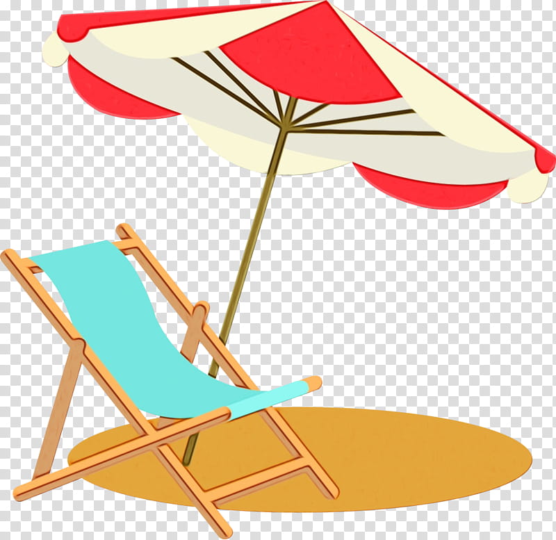 Watercolor Garden, Paint, Wet Ink, Deckchair, Chaise Longue, Table, Beach, Eames Lounge Chair transparent background PNG clipart