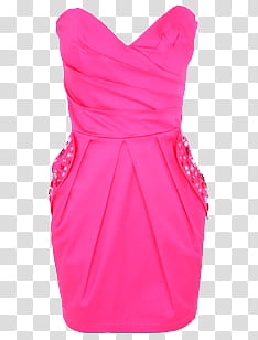 Vestidos Dress, women's pink strapless dress illustration transparent background PNG clipart