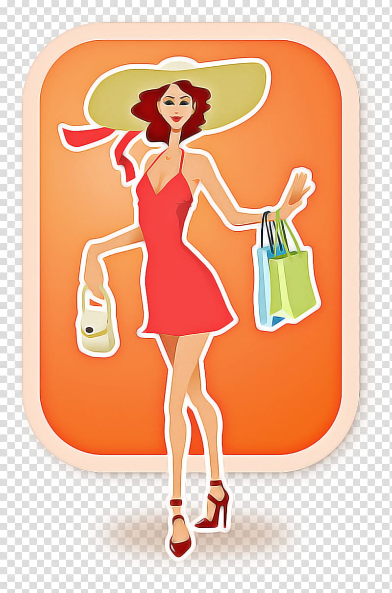 Girl, Shopping, Shopping Bag, Shopping Cart, Lady, Woman, Cartoon, Drink transparent background PNG clipart