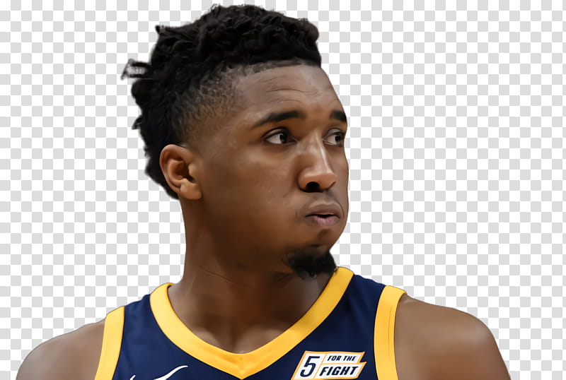 Donovan Mitchell basketball player, Athlete, Hair, Hairstyle, Forehead, Scurl, Hitop Fade, Jersey transparent background PNG clipart