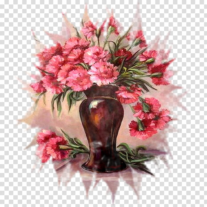 Bouquet Of Flowers Drawing, Painting, Floral Design, Vase, Still Life With Flowers In A Glass Vase, Flower Bouquet, Artist, Canvas transparent background PNG clipart