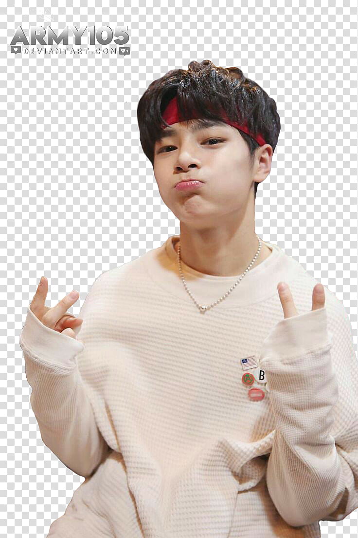 Jeongin stray kids, man doing peace hand gesture transparent background PNG clipart