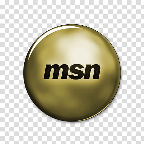 Network Gold Icons, msn-, round MSN button transparent background PNG clipart