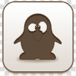Albook extended sepia , penguin illustrated transparent background PNG clipart