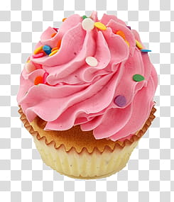 Pastel Food s, cupcake with pink icing coated| transparent background PNG clipart