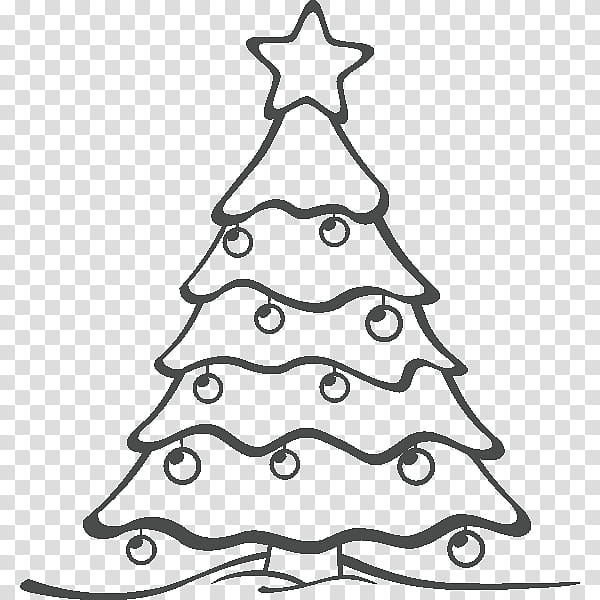 Christmas Tree Line Drawing, Santa Claus, Christmas Day, Christmas Ornament, Coloring Book, Holiday, Christmas Decoration, Christmas And Holiday Season transparent background PNG clipart