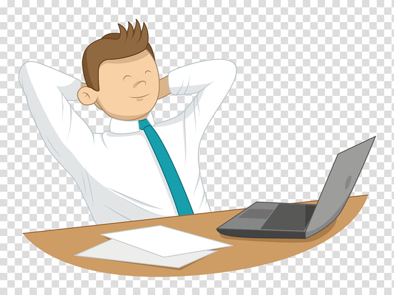 cartoon job technology sitting white-collar worker, Cartoon, Whitecollar Worker, Employment, Learning, Business transparent background PNG clipart