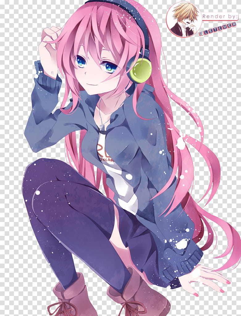 Luka, Render, female anime character transparent background PNG clipart