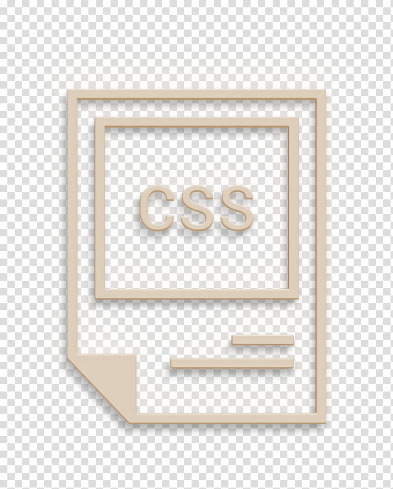 css icon extention icon file icon, Type Icon, White, Text, Beige, Paper Product, Square transparent background PNG clipart