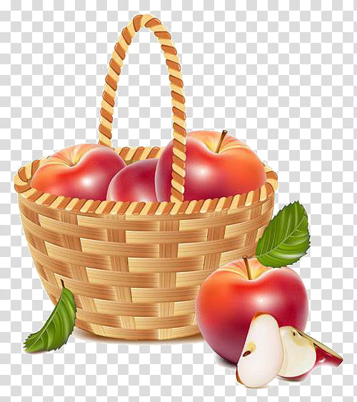 Apples, Basket Of Apples, Food Gift Baskets, Apple Fruit Basket, Grape, Picnic Basket, Wicker, Natural Foods transparent background PNG clipart