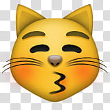 kiss cat emoji transparent background PNG clipart