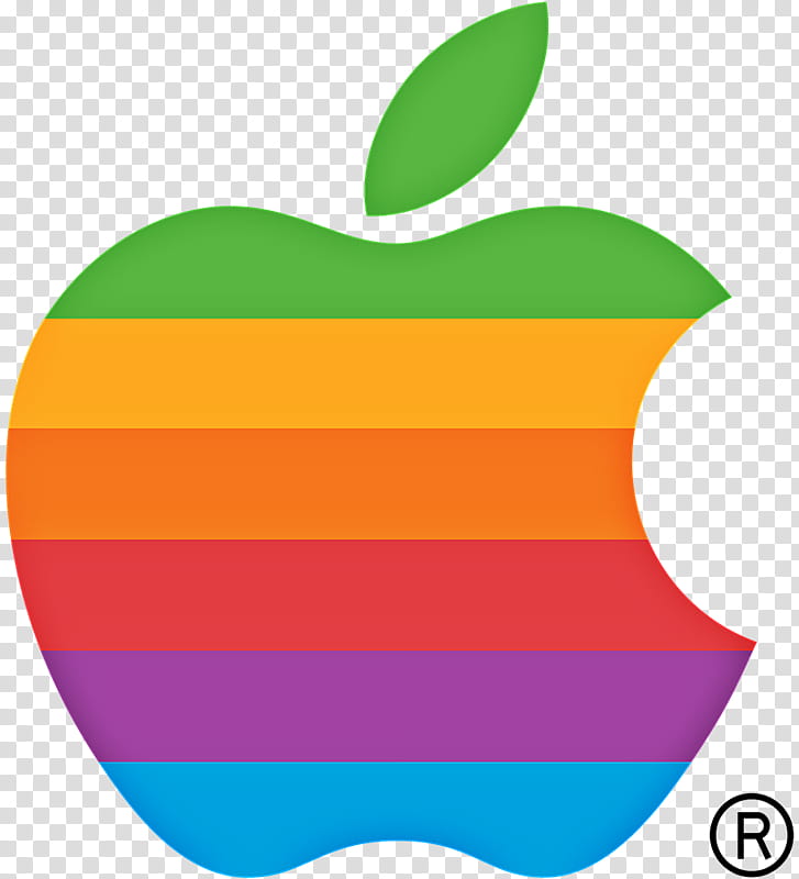 Apple Logo, Rainbow, Color, Rob Janoff, Steve Jobs, Green, Yellow, Text transparent background PNG clipart