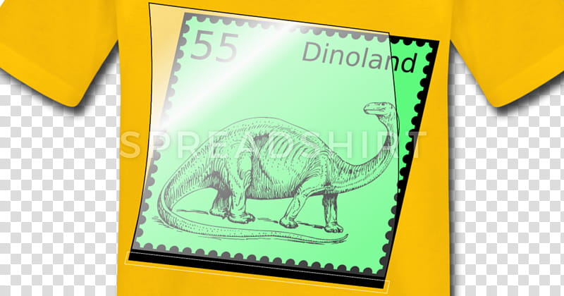 Background Green, Brontosaurus, Dinosaur, Apatosaurus, Postage Stamps, Cartoon, Color, Yellow transparent background PNG clipart