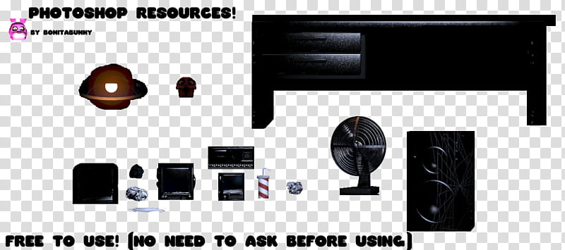 shop resources  FnaF  Office, black bed heaadboard transparent background PNG clipart