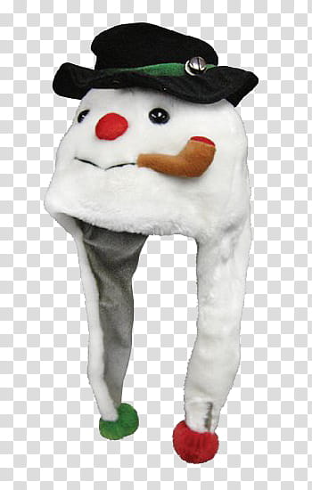 Christmas, white snowman hat transparent background PNG clipart