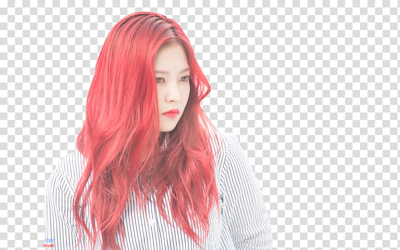 YERI RED VELVET, pink-haired woman transparent background PNG clipart
