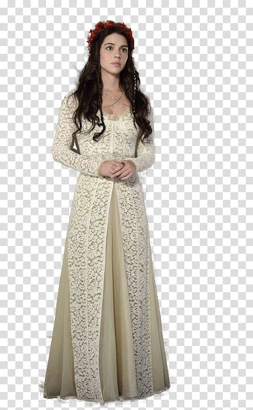 ADELAIDE KANE, woman wearing beige and brown abaya maxi dress transparent background PNG clipart