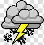 The AOL Weather Icon Collection, Thundersnow transparent background PNG clipart