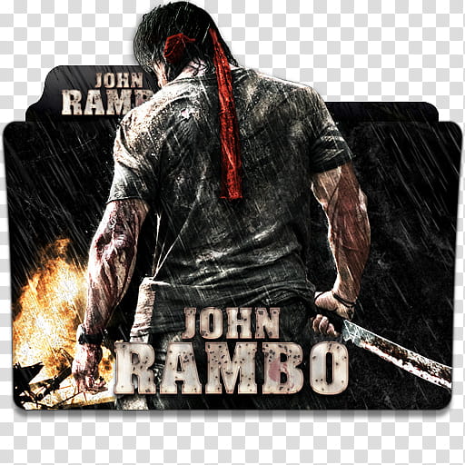 Rambo Collection Part  Folder Icon , John Rambo v transparent background PNG clipart